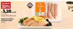 Coop FILETTO DI PETTO DI POLLO COOP offerta