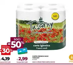 Coop Carta Igienica Maxi Tuscany offerta