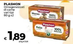 Coop PLASMON Omogeneizzati di carne vari tipi offerta