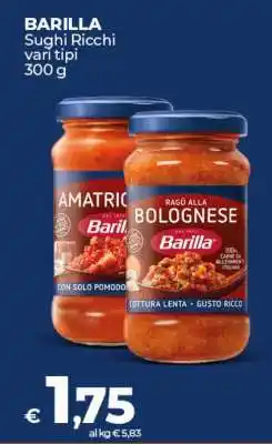 Coop BARILLA Sughi Ricchi vari tipi offerta