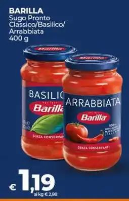 Coop BARILLA Sugo Pronto Classico/Basilico/Arrabbiata offerta