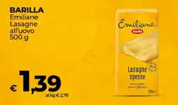 Coop BARILLA Emiliane Lasagne all’uovo 500 g offerta