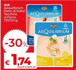 Coop AIA Aequilibrium Petto di Pollo/Tacchino al Forno 130/120 g offerta