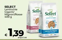 Coop SELECT Lenticchie Giganti/Mignon/Rosse 400 g offerta
