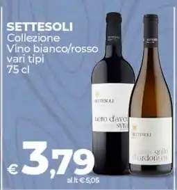 Coop SETTESOLI Collezione Vino bianco/rosso vari tipi offerta