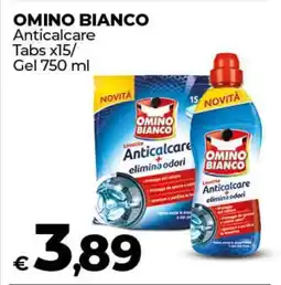 Coop OMINO BIANCO Anticalcare Tabs x15/Gel 750 ml offerta