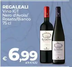 Coop REGALEALI Vino IGT Nero d'Avola/Rosato/Bianco 75 cl offerta