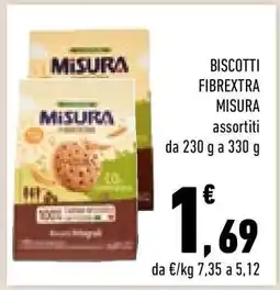 Conad BISCOTTI FIBREXTRA MISURA assortiti offerta
