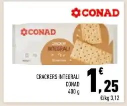 Conad CRACKERS INTEGRALI CONAD offerta