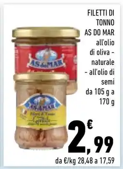 Conad Filetti di Tonno Às do Mar offerta