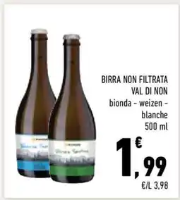 Conad BIRRA NON FILTRATA VAL DI NON offerta
