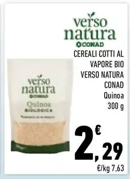 Conad CEREALI COTTI AL VAPORE BIO VERSO NATURA CONAD Quinoa 300 g offerta