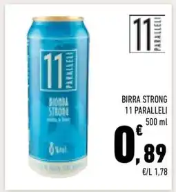 Conad BIRRA STRONG 11 PARALLELI offerta