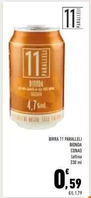 Conad BIRRA 11 PARALLELI BIONDA offerta