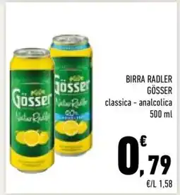 Conad BIRRA RADLER GÖSSER offerta