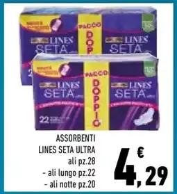 Conad Assorbenti Lines Seta Ultra offerta