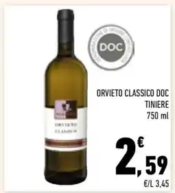 Conad ORVIETO CLASSICO DOC TINIERE offerta