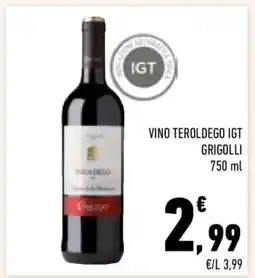 Conad VINO TEROLDEGO IGT GRIGOLLI offerta