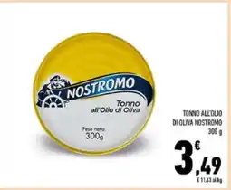 Conad TONNO ALL'OLIO DI OLIVA NOSTROMO 300g offerta
