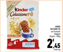 Conad KINDER COLAZIONE PIÙ offerta