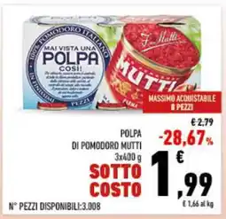 Conad POLPA DI POMODORO MUTTI offerta