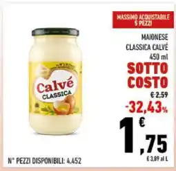 Conad Maionese Classica Calvé offerta