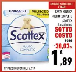 Conad Carta Igienica Pulito Completo Scottex offerta