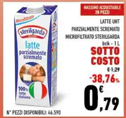 Conad LATTE UHT PARZIALMENTE SCREMATO MICROFILTRATO STERILGARDA offerta