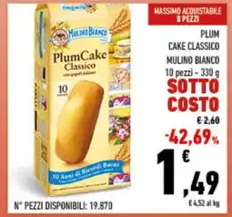 Conad Plum Cake Classico Mulino Bianco offerta