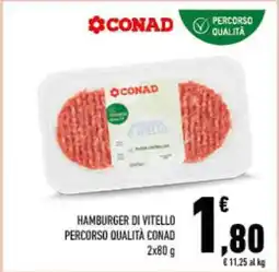 Conad HAMBURGER DI VITELLO offerta