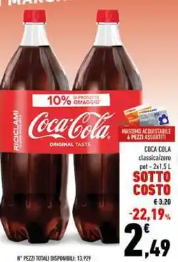 Conad Coca Cola classica, zero offerta