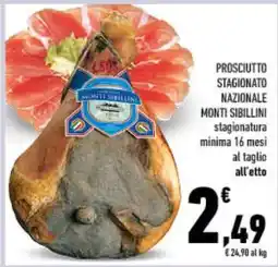 Conad Prosciutto stagionato nazionale Monti Sibillini offerta