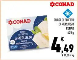 Conad CUORI DI FILETTO DI MERLUZZO CONAD offerta