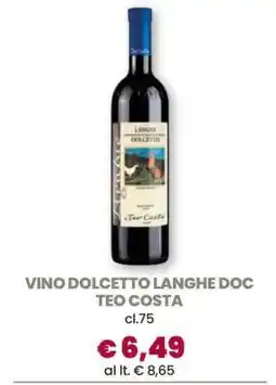 Famila VINO DOLCETTO LANGHE DOC TEO COSTA offerta