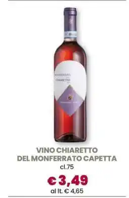 Famila Vino Chiaretto del Monferrato Capetta offerta