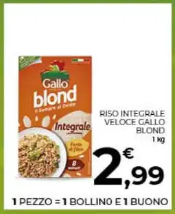 Conad RISO INTEGRALE VELOCE GALLO BLOND offerta
