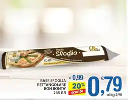 Qui Discount Base sfoglia rettangolare BON BONTA' offerta