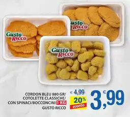 Qui Discount Cordon bleu/cotolette classiche/con spinaci/bocconcini GUSTO RICCO offerta