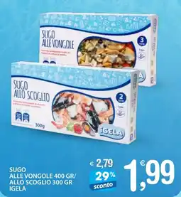 Qui Discount Sugo alle vongole/ allo scoglio IGELA offerta