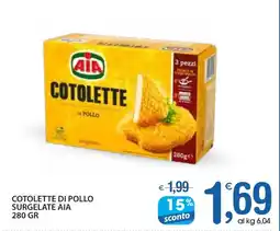 Qui Discount Cotolette di pollo surgelate AIA offerta