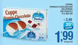 Qui Discount Coppa panna e cioccolato gelateria dei portici offerta
