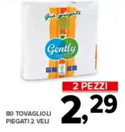 Todis 80 tovaglioli piegati 2 veli 2 pezzi offerta