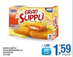 Qui Discount Gran supplì alla mozzarella astuccio offerta
