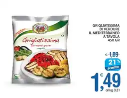 Qui Discount Grigliatissima di verdure il mediterraneo a tavola offerta