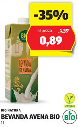 ALDI Bio natura bevanda avena bio offerta