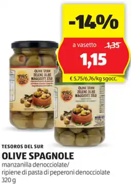 ALDI Tesoros del sur olive spagnole manzanilla denocciolate/ offerta