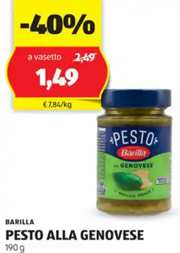 ALDI Barilla pesto alla genovese offerta