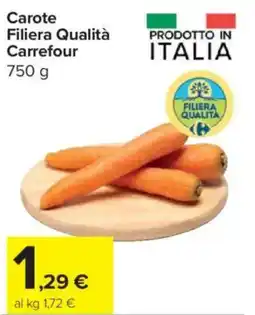 Carrefour Express Carote filiera qualità carrefour offerta