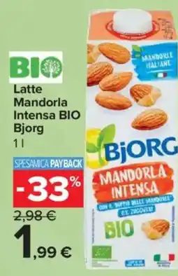 Carrefour Express Latte mandorla intensa bio bjorg offerta