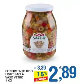 Qui Discount Condimento riso light saclà vaso vetro offerta